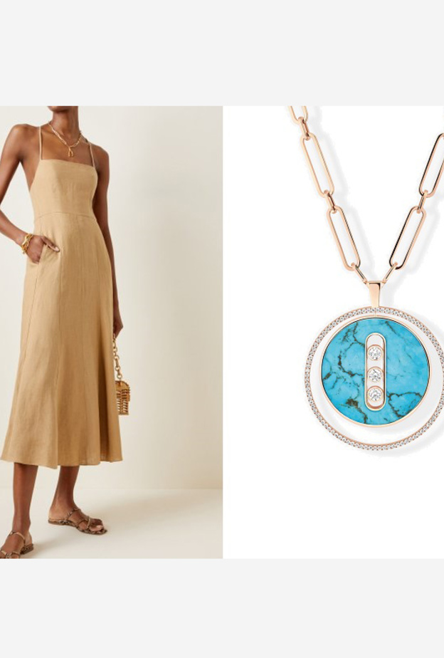  سلسال من Messika مع فستان من Mara Hoffman