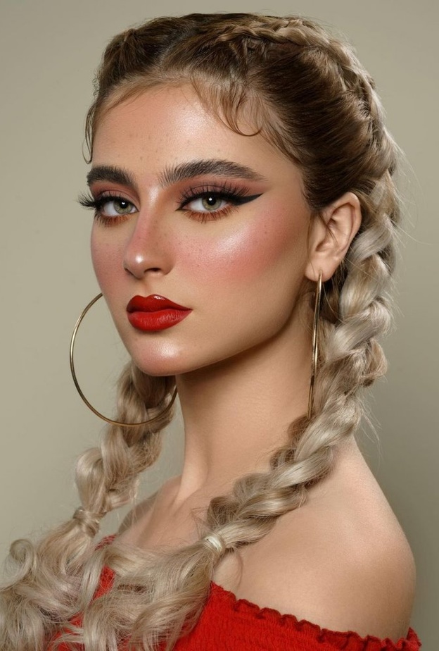  مكياج قوي ومشمشي لصاحبات البشرة الحنطية من مريم الحداد - الصورة من حسابها على انستغرام