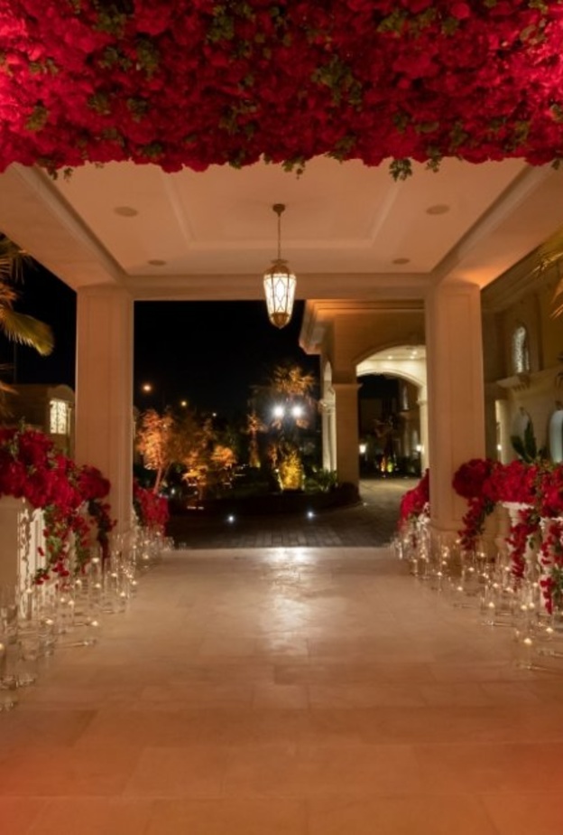 ديكور زفاف بالأحمر من المنسق سعد الفهد 