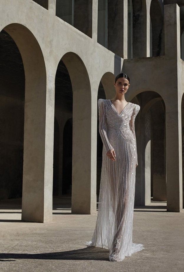  فساتين زفاف فضية@pronovias