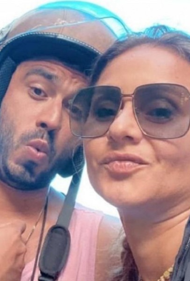 نيللي كريم  مع زوجها في نيويورك