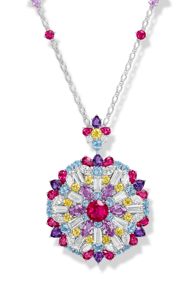 قلادة Kaleidoscope Pink Rubellite من هاري وينستون Harry Winston
