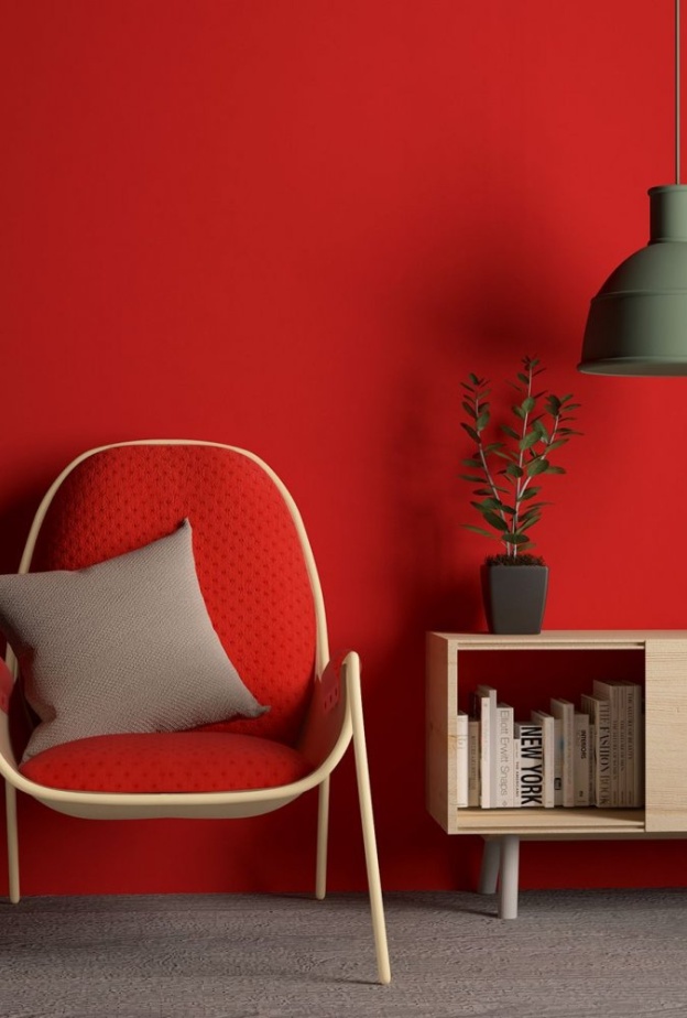 ديكورات عصرية بالأحمر والأخضر