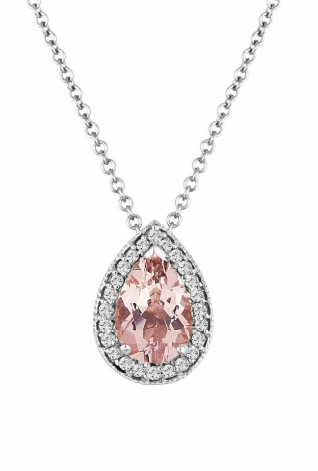 قلادة المورغانيت الخوخي من شاين كو Shane Co