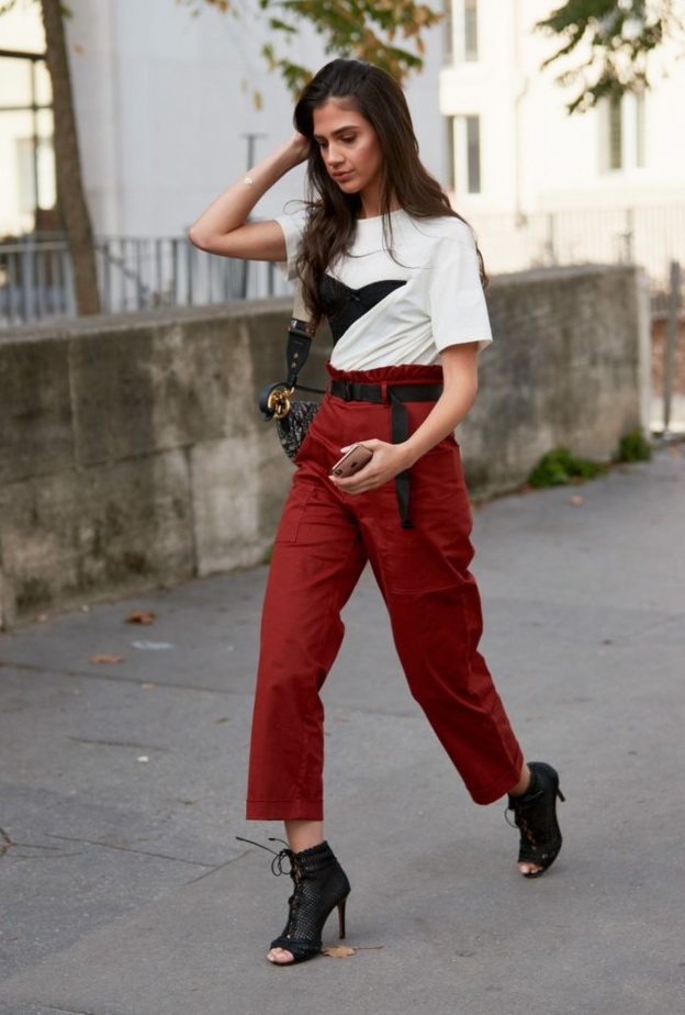 افكار مختلفة لتنسيق التيشرت القطنية