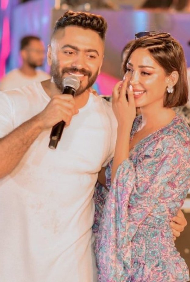 تامر حسني وبسمة بوسيل