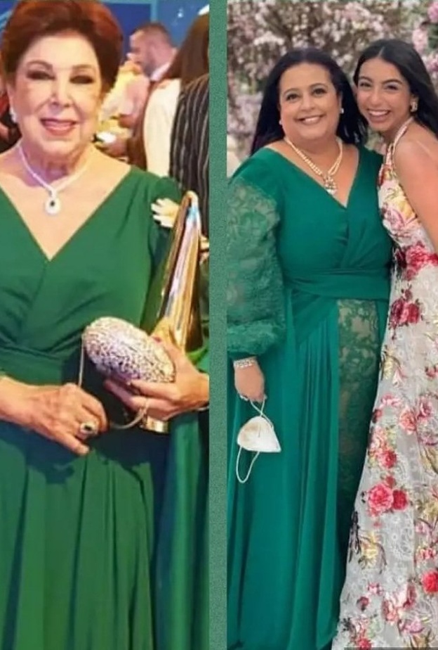 رجاء الجداوي وابنتها وحفيدتها