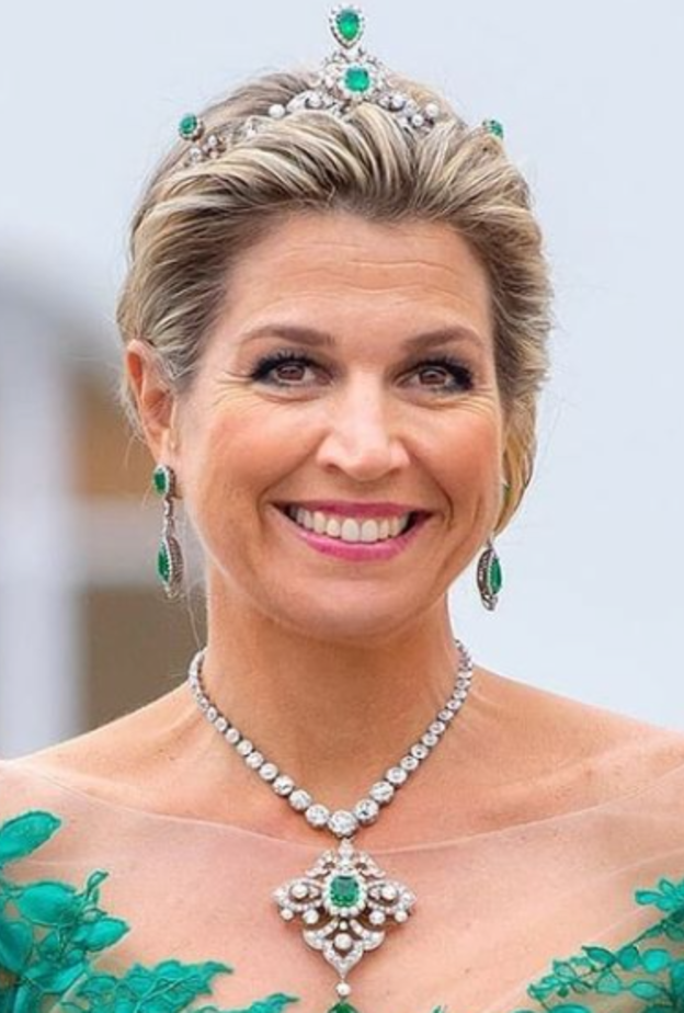  الملكة ماكسيما تتألق بمجوهرات الزمرد_ الصورة من الانستقرام