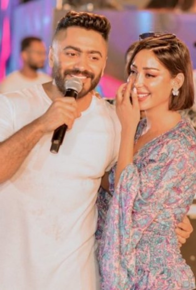 بسمة بوسيل وتامر حسني