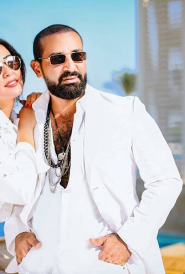  سمية الخشاب واحمد سعد بصورة رومانسية- من انستغرام سمية قبل أن تحذفها بعد الطلاق