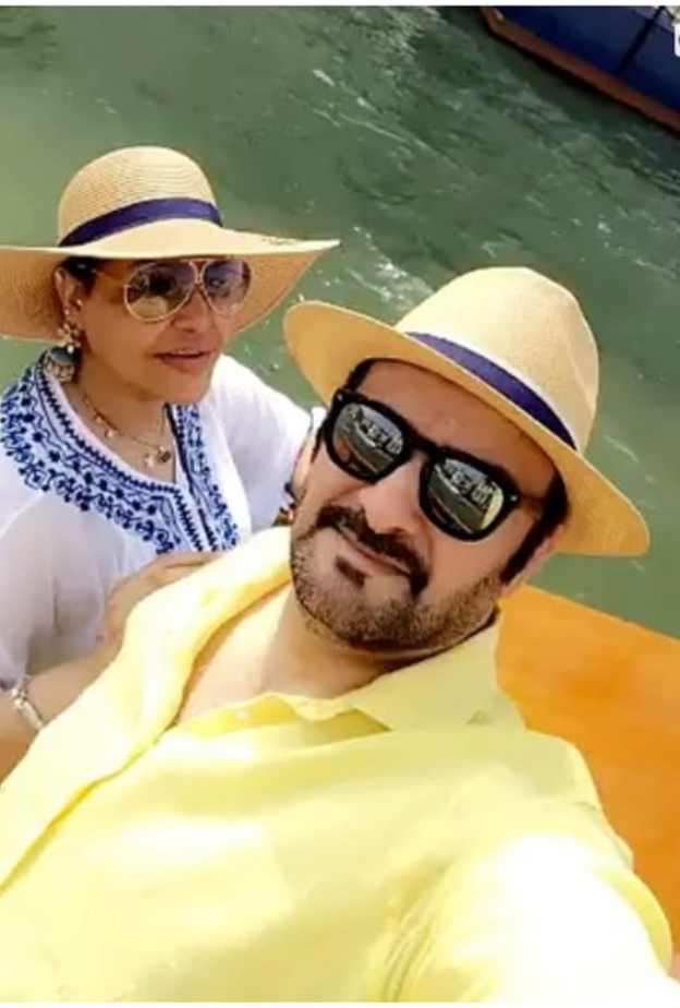 أحلام مع زوجها