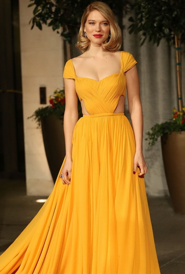 lily james in elie saab