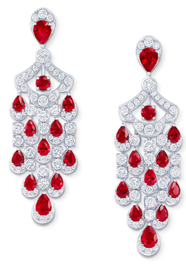 أقراط غراف ياقوت وماس