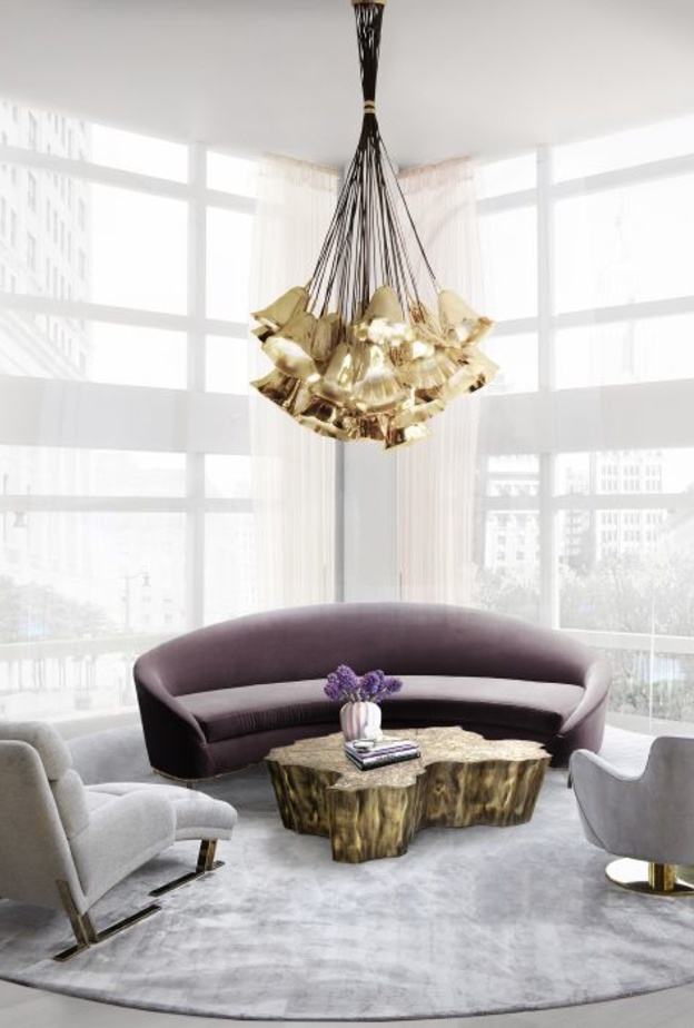 أجهزة إنارة أرضية مودرن لديكور غرف جلوس عصرية