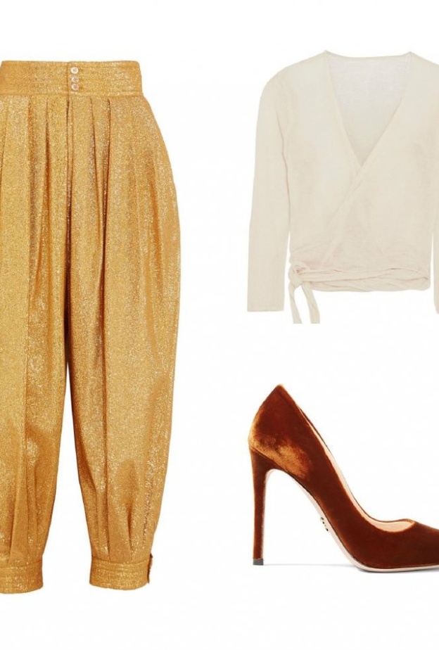 أسلوب راقي وملفت بالسروال الأحمر الأنيق.