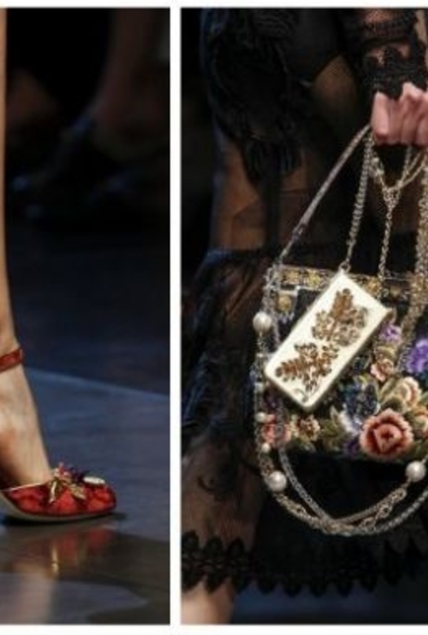 احذية و شنط مزينة بالورود 