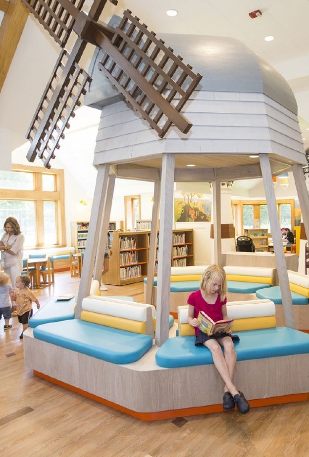 الإضاءة مهمة في تصميم مكتبات الأطفال في المذراس