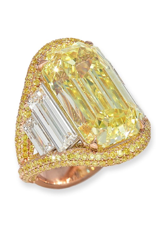 خاتم ديفيد موريس مع الماس الأصفر
