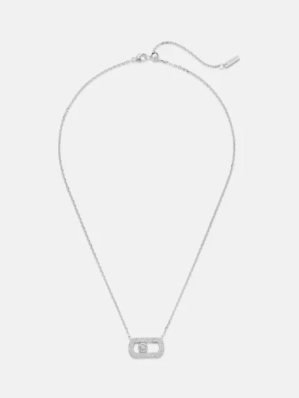 عقد من الذهب الأبيض 18 قيراط مع ألماس So Move
