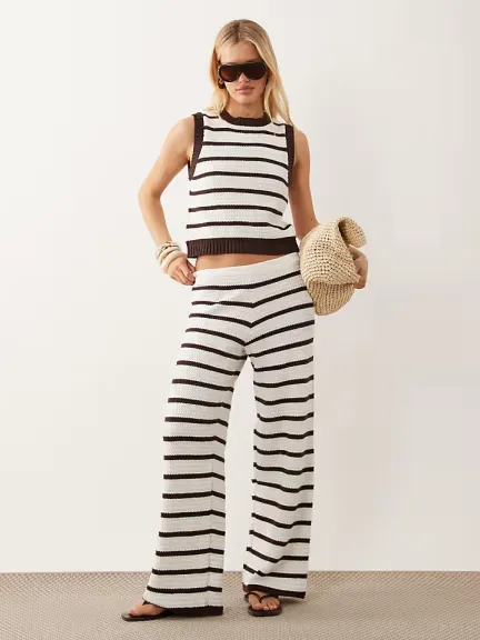 طقم كروشيه مخطط من Asos