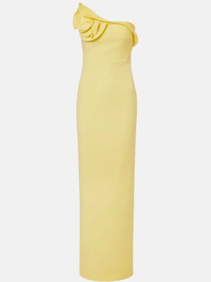 فستان أصفر مسائي أنيق من Roland Mouret