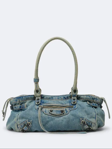 حقيبة كتف من الدينم Le City East-West من Balenciaga