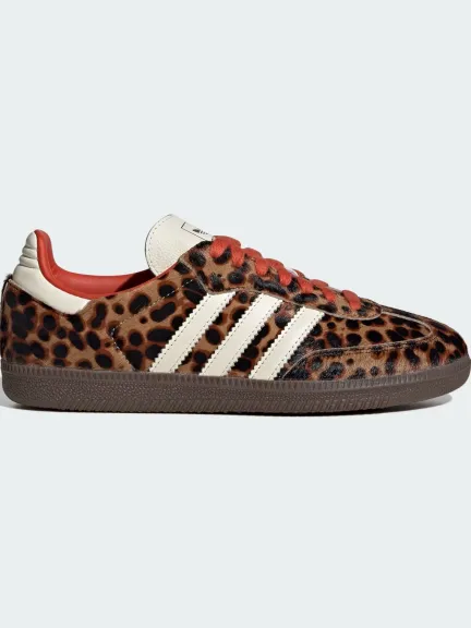 حذاء Samba من جلد المهر الفاخر، وتفاصيل جلدية أنيقة من Adidas