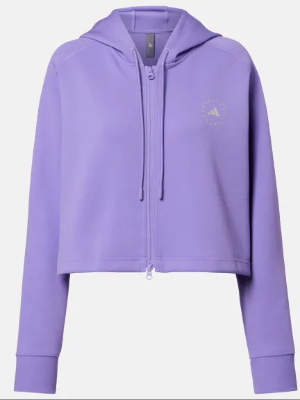 كنزة هودي كروب من القطن المخلوط بلوغو من Adidas by Stella McCartney
