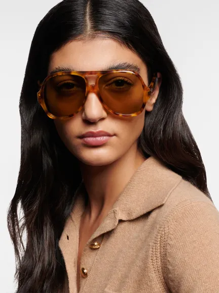 نظارات شمسية ستايل فلات توب بلوغو من Chloé