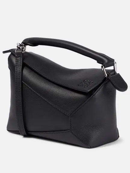 حقيبة بمقبض علوي من الجلد Puzzle Edge Mini من Loewe