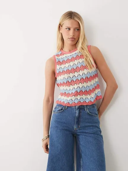 بلوزة كروشيه ملونة من Asos