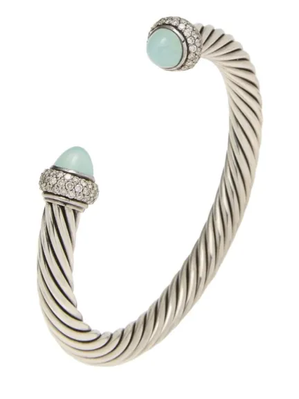 سوار كابل كلاسيكي أزرق David Yurman