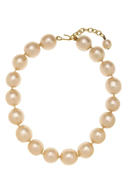 Gold Faux Pearl Necklace
