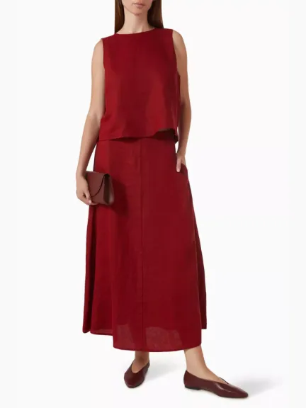 تنورة طويلة كتان من Eileen Fisher