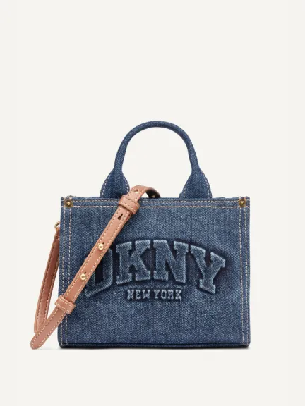 حقيبة Crossbody بقماش قطن على شكل دنيم من DKNY