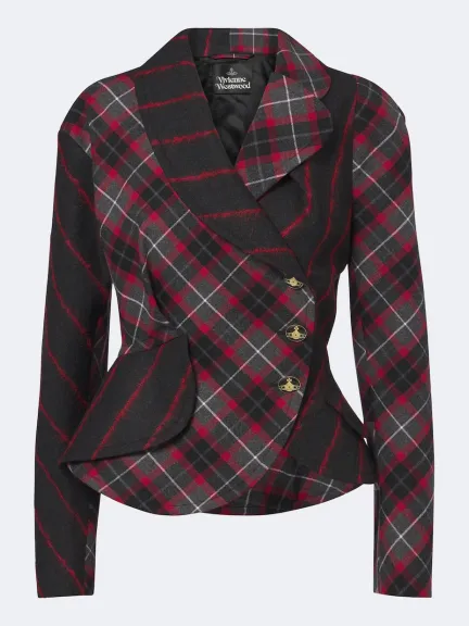 جاكيت بنقشة كاروهات وقصة مختلفة من Vivienne Westwood	