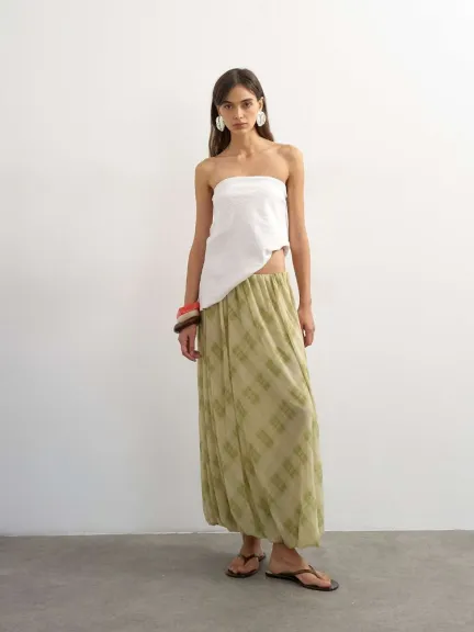 تنورة ماكسي بنقوش من Topshop