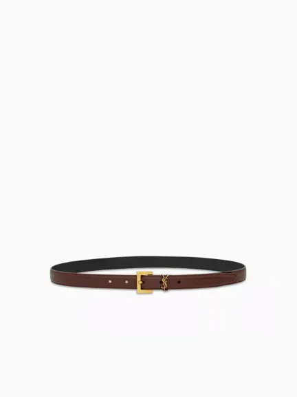 حزام جلدي رفيع من Saint Laurent