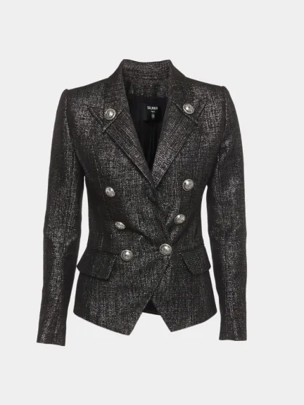 بليزر بلون وأزرار معدنية من Balmain