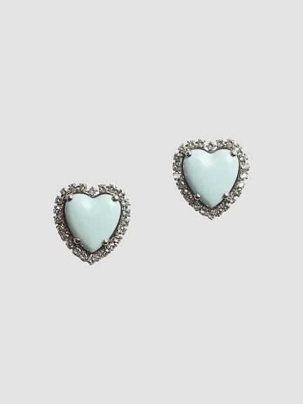 Coeur Hyperbole Earrings in Swarovski Crystals