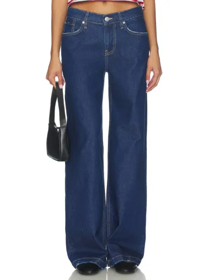 بنطال واسع بخصر منخفض من Hudson Jeans