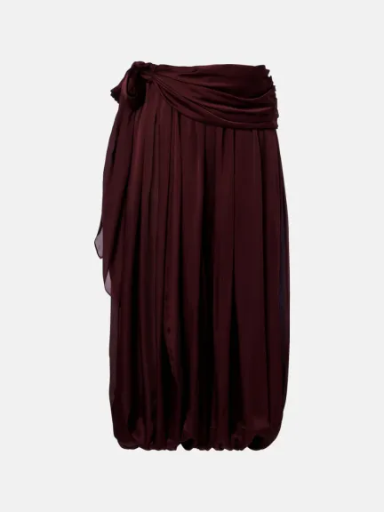 بنطال Luna silk satin chiffon balloon pants من Zimmermann