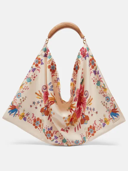 حقيبة يد من الساتان بورود Scarf Medium من Farm Rio