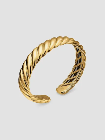 سوار David Yurman Sculpted Cable Flex من الذهب الأصفر		