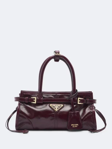 حقيبة بمقبض علوي من الجلد Prada Bonnie Mini	