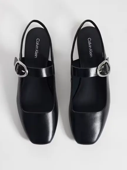 حذاء مسطح أسود Slingback من Calvin Klein