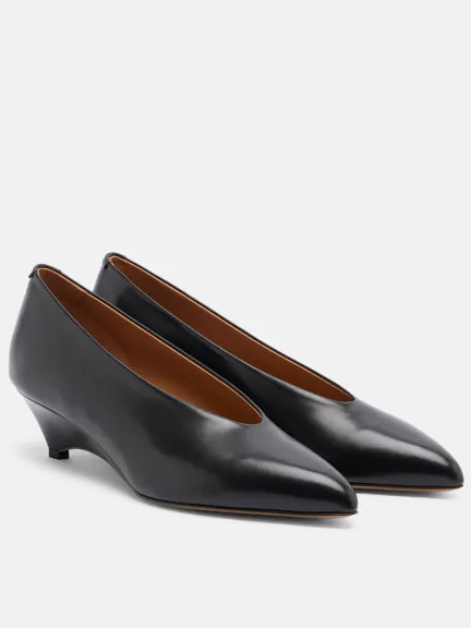 حذاء بامبس من الجلد Arc من Jil Sander	