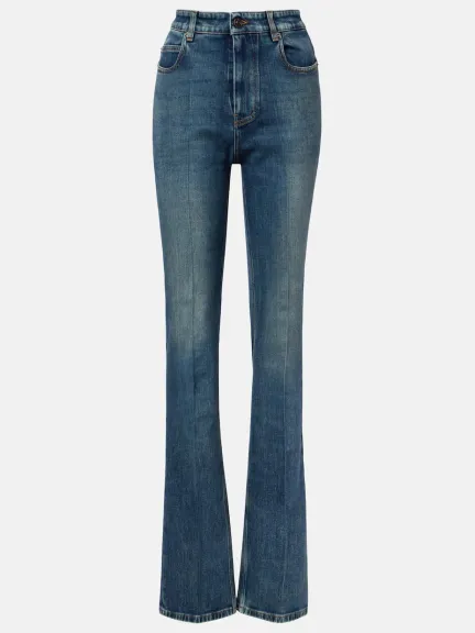 جينز بأرجل مستقيمة وخصر عالي من Balenciaga	