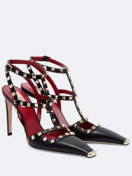 حذاء بامبس من الجلد Rockstud	