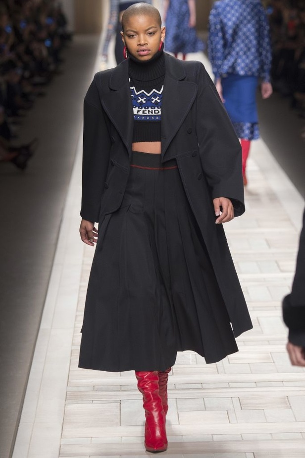 ازياء مزينة بالفرو الفاخر والزهور تسيطر على مجموعة fendi لخريف وشتاء 2018